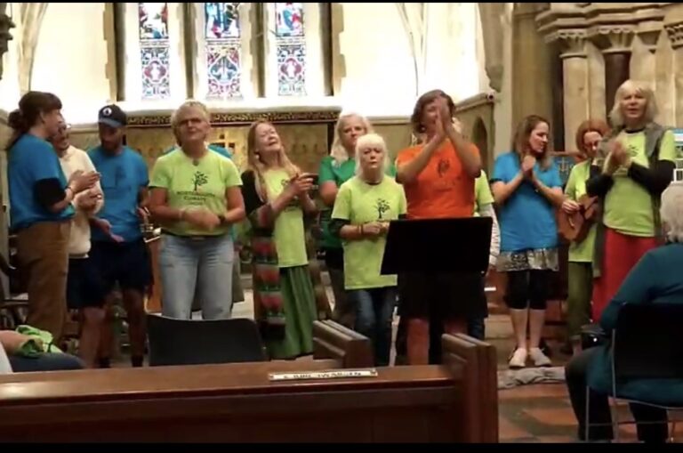 Portsmouth Climate Choir at Havant Eco Arts Fest in St Faith Church